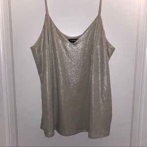 Express | NWOT Downtown Cami with Silver Shimmer
